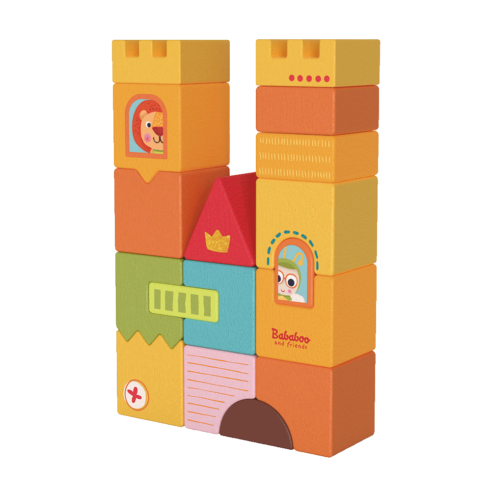 Little Castle Stacking Toy all wood pieces