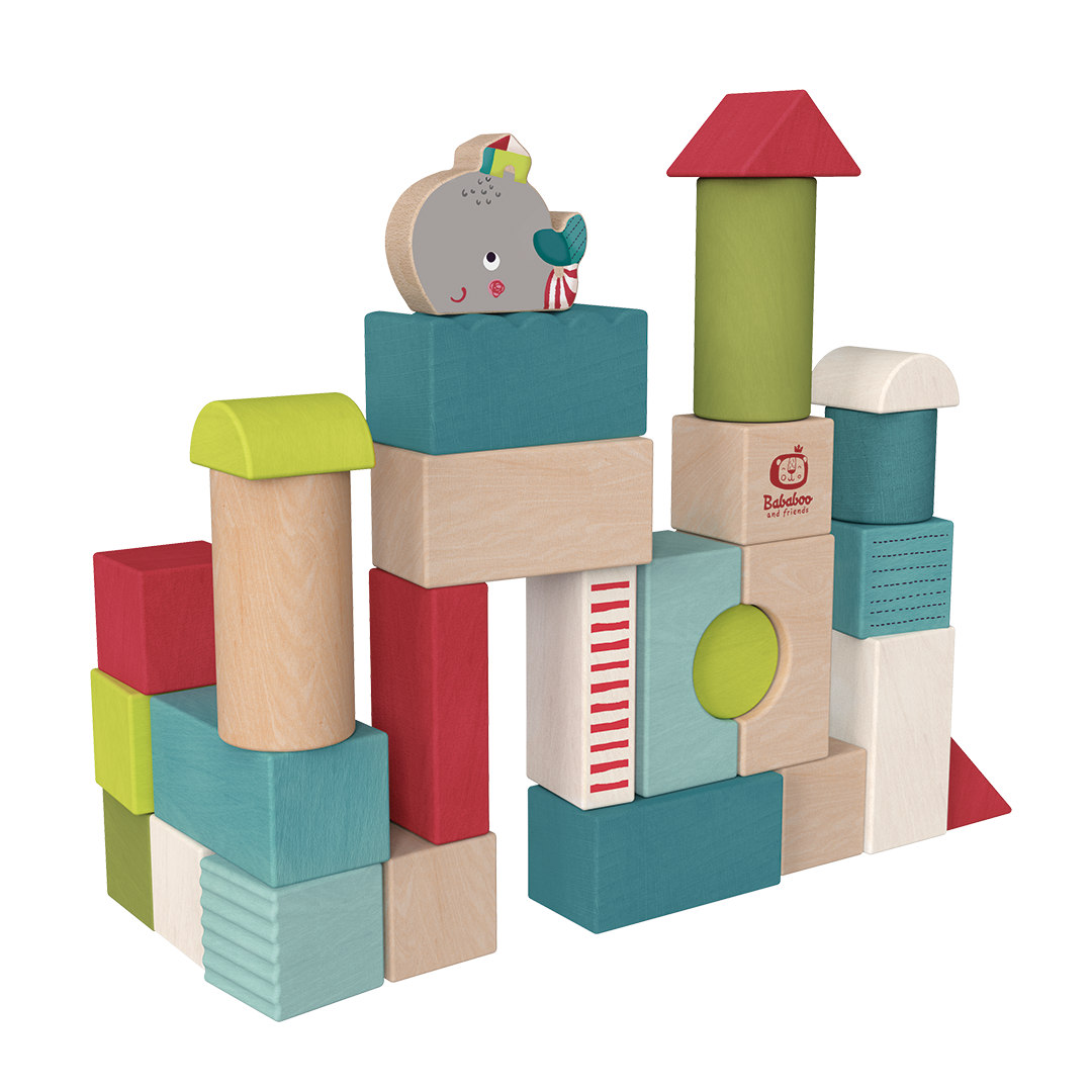 Whale Wilma Babablocks all wood pieces