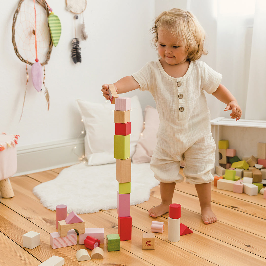 Bunny Pippa Babablocks lifestyle image with child