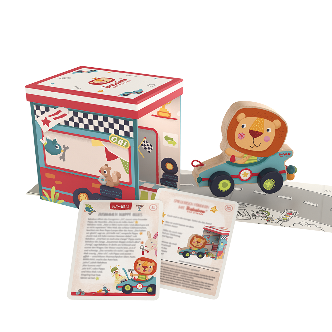 Lion Bababoo Push and Pull Toy product image with packaging