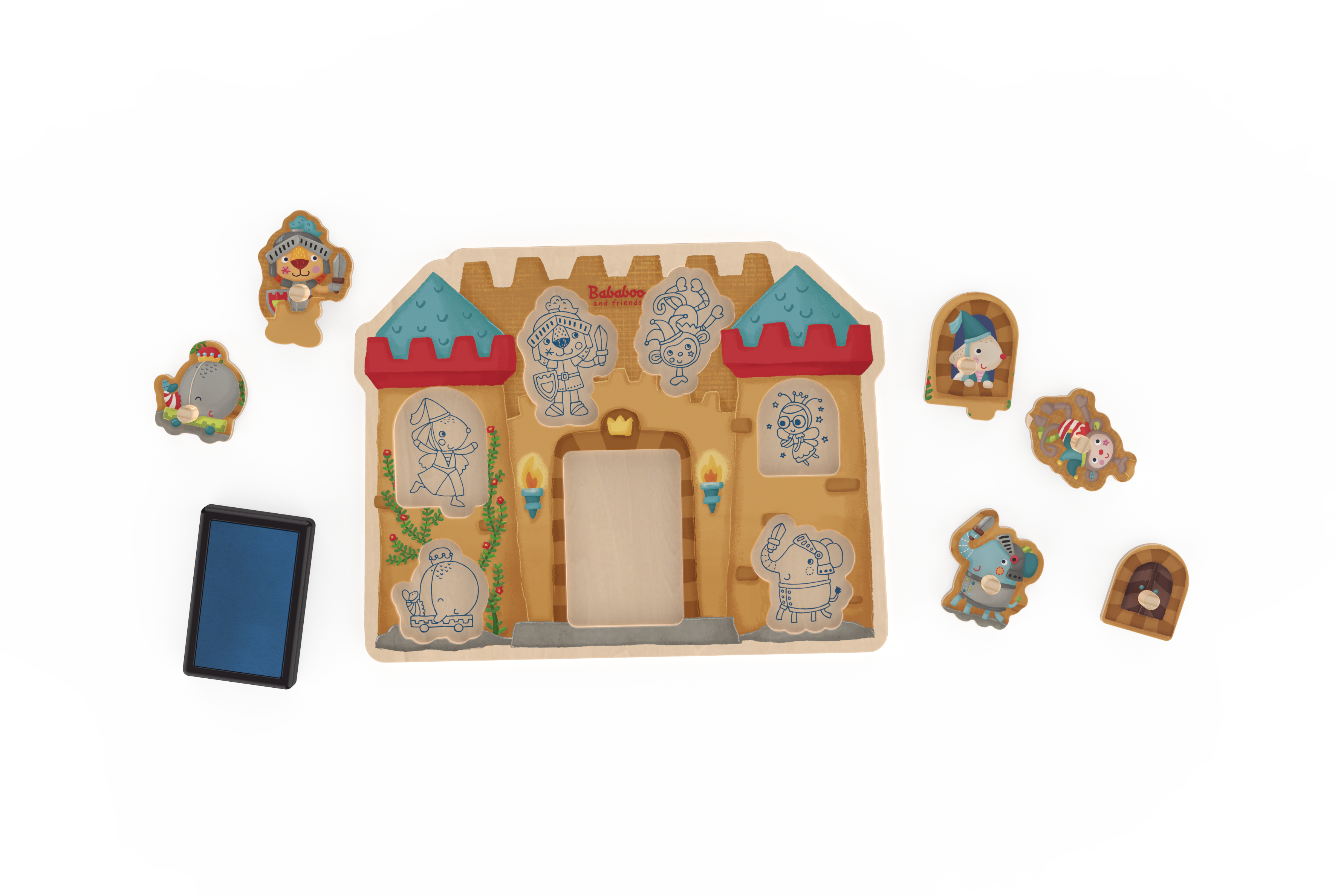 Bababoo's Castle Stamp Game Puzzle front image