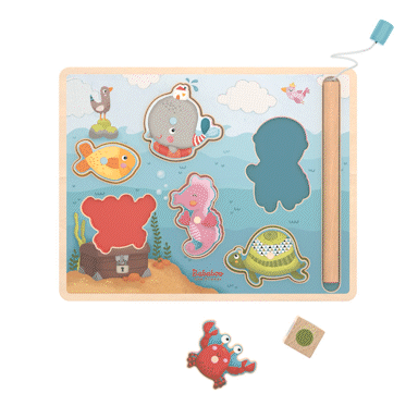 Whale Wilma Loves the Sea Fishing Game Puzzle animation