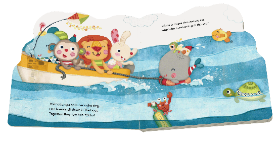 Wilma the whale loves her bath open book photo